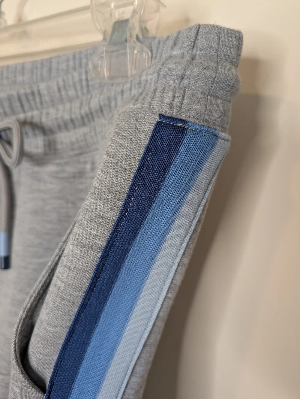 Southern Tide Jogger Sweatpants Gray Blue Side Stripe S Fleece
